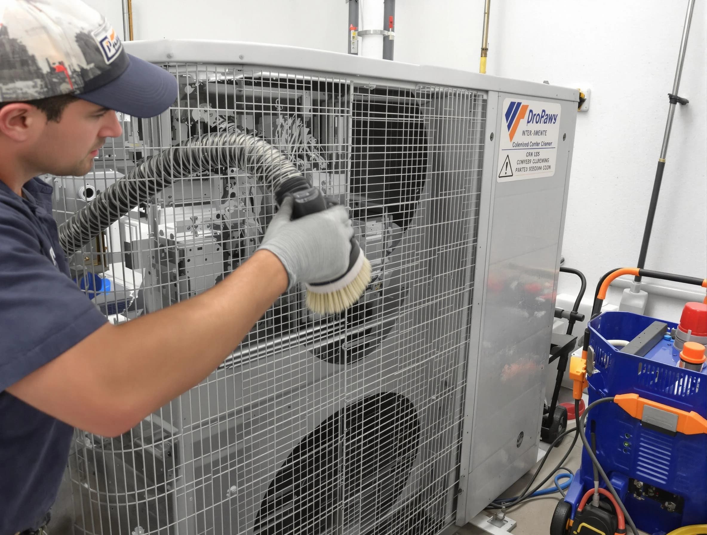 Trussville Air Duct Cleaning specialist performing precision AC coil cleaning for improved system performance in Trussville