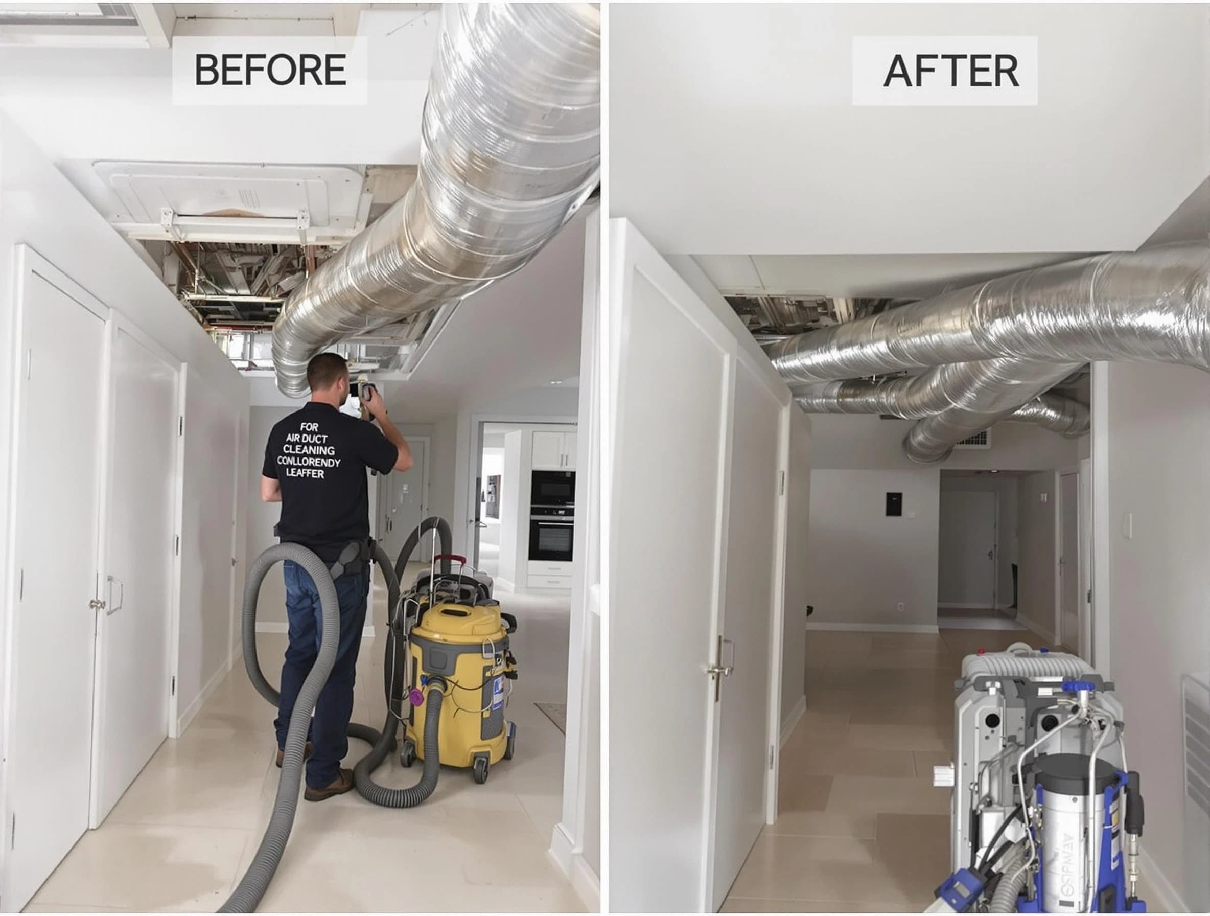 Trussville Air Duct Cleaning professional performing thorough air duct cleaning in Trussville