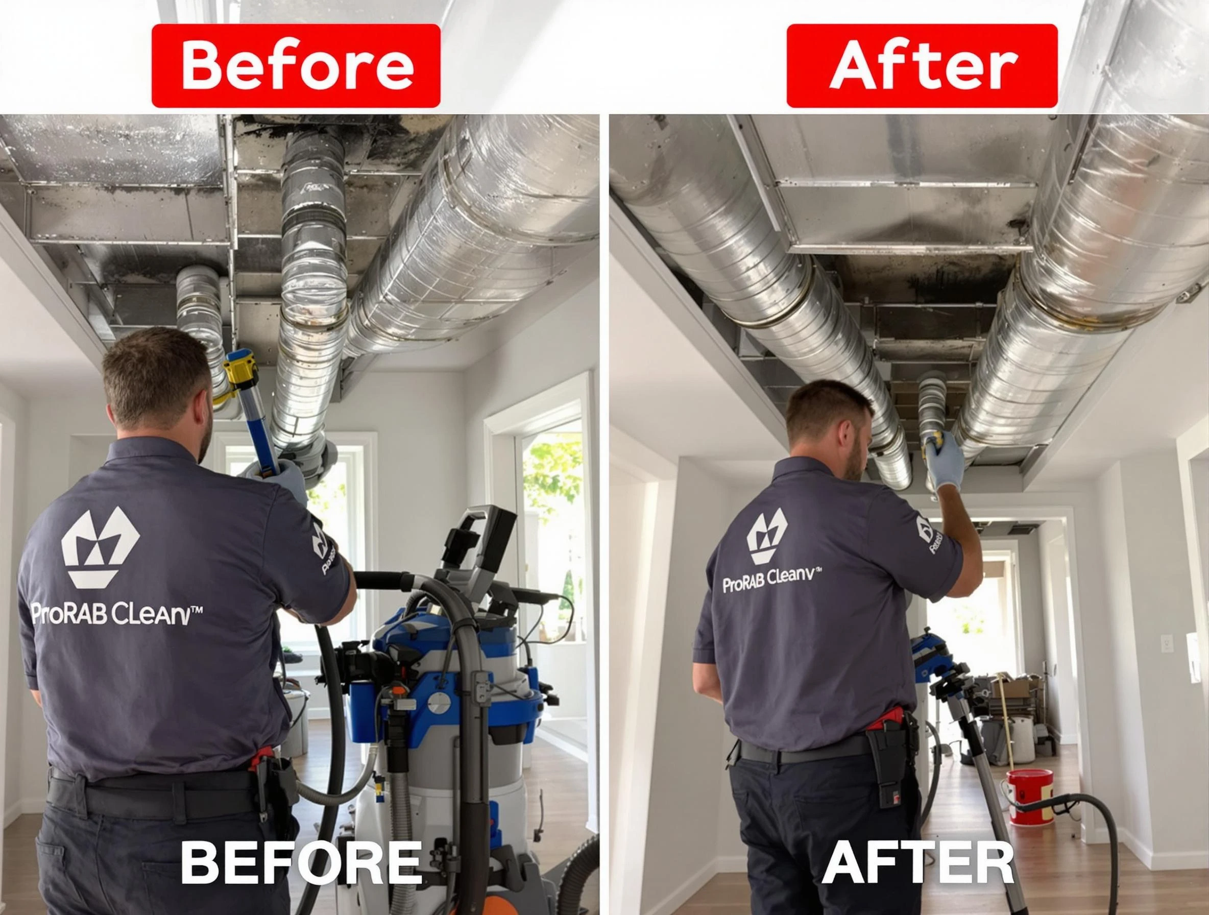 Trussville Air Duct Cleaning expert performing thorough residential duct cleaning in a Trussville home